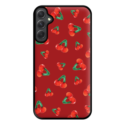 Gummy Cherries Pattern Phone Case for Galaxy A34