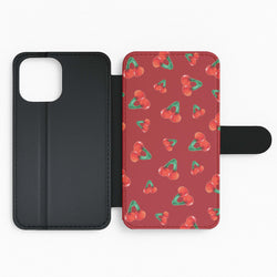 Gummy Cherries Pattern Flip Phone Case