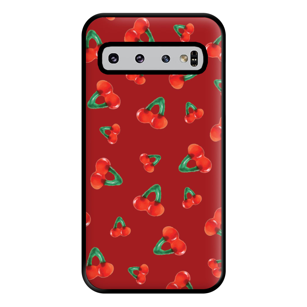 Gummy Cherries Pattern Phone Case for Galaxy S10 Plus
