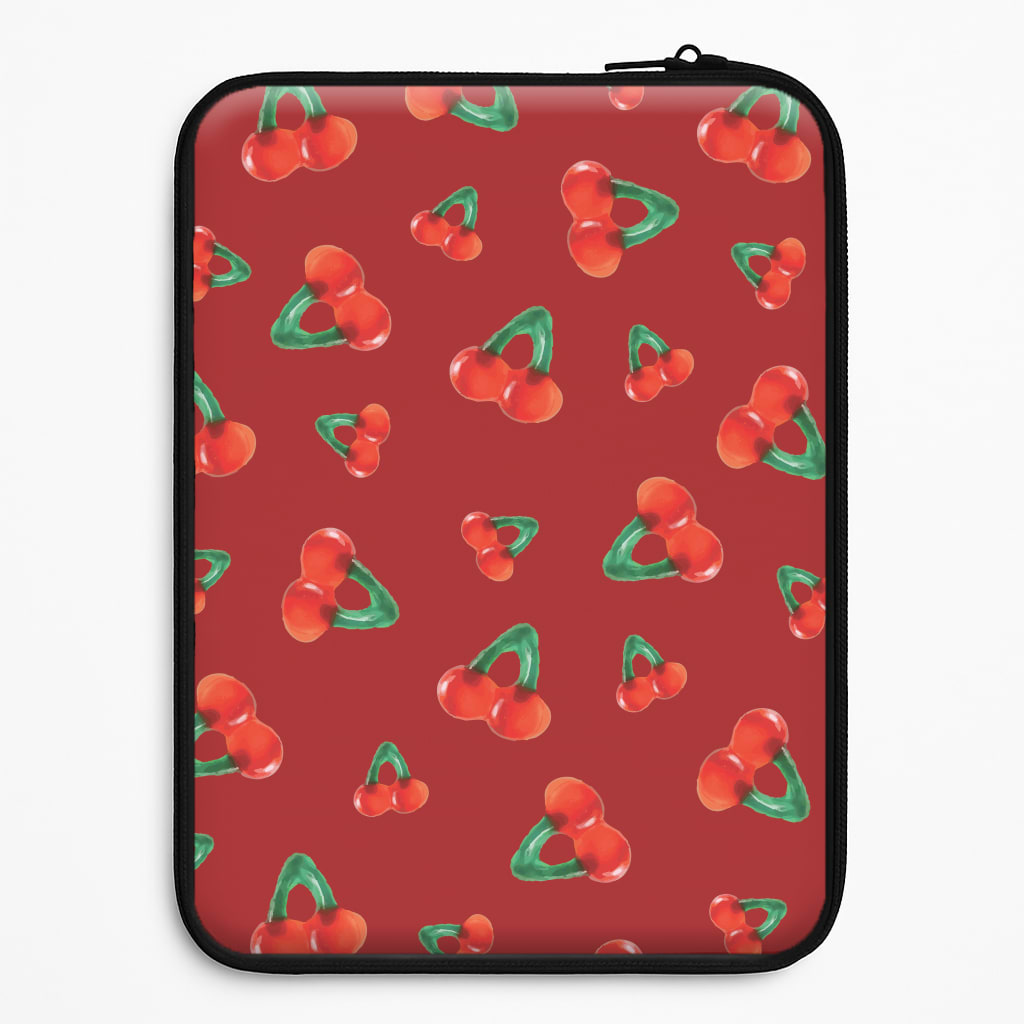 Gummy Cherries Pattern Laptop Sleeve