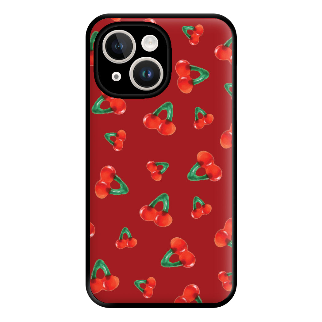 Gummy Cherries Pattern Phone Case for iPhone 14 Plus