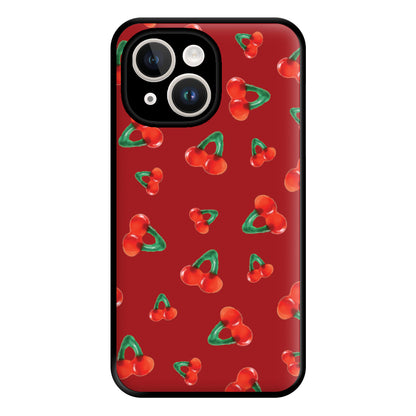 Gummy Cherries Pattern Phone Case for iPhone 14 Plus