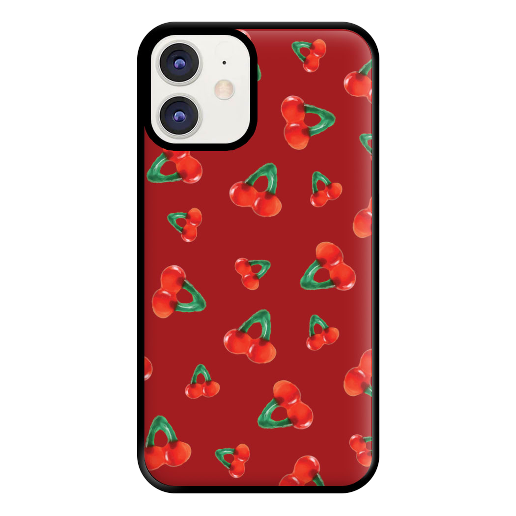 Gummy Cherries Pattern Phone Case for iPhone 12 / 12 Pro