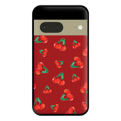 Gummy Cherries Pattern Phone Case for Google Pixel 7a
