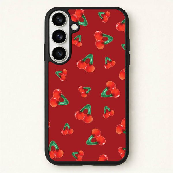 Gummy Cherries Pattern Phone Case for Galaxy S26