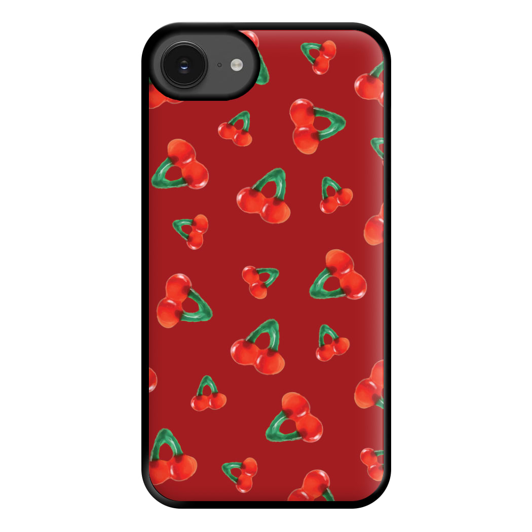 Gummy Cherries Pattern Phone Case for iPhone 16e