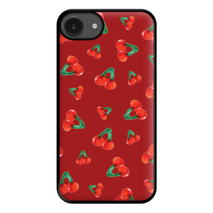 Gummy Cherries Pattern Phone Case for iPhone 16e