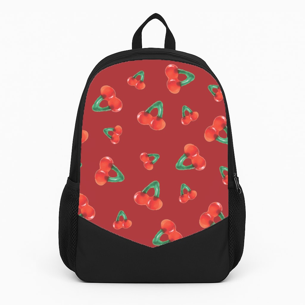 Gummy Cherries Pattern Large Backpack