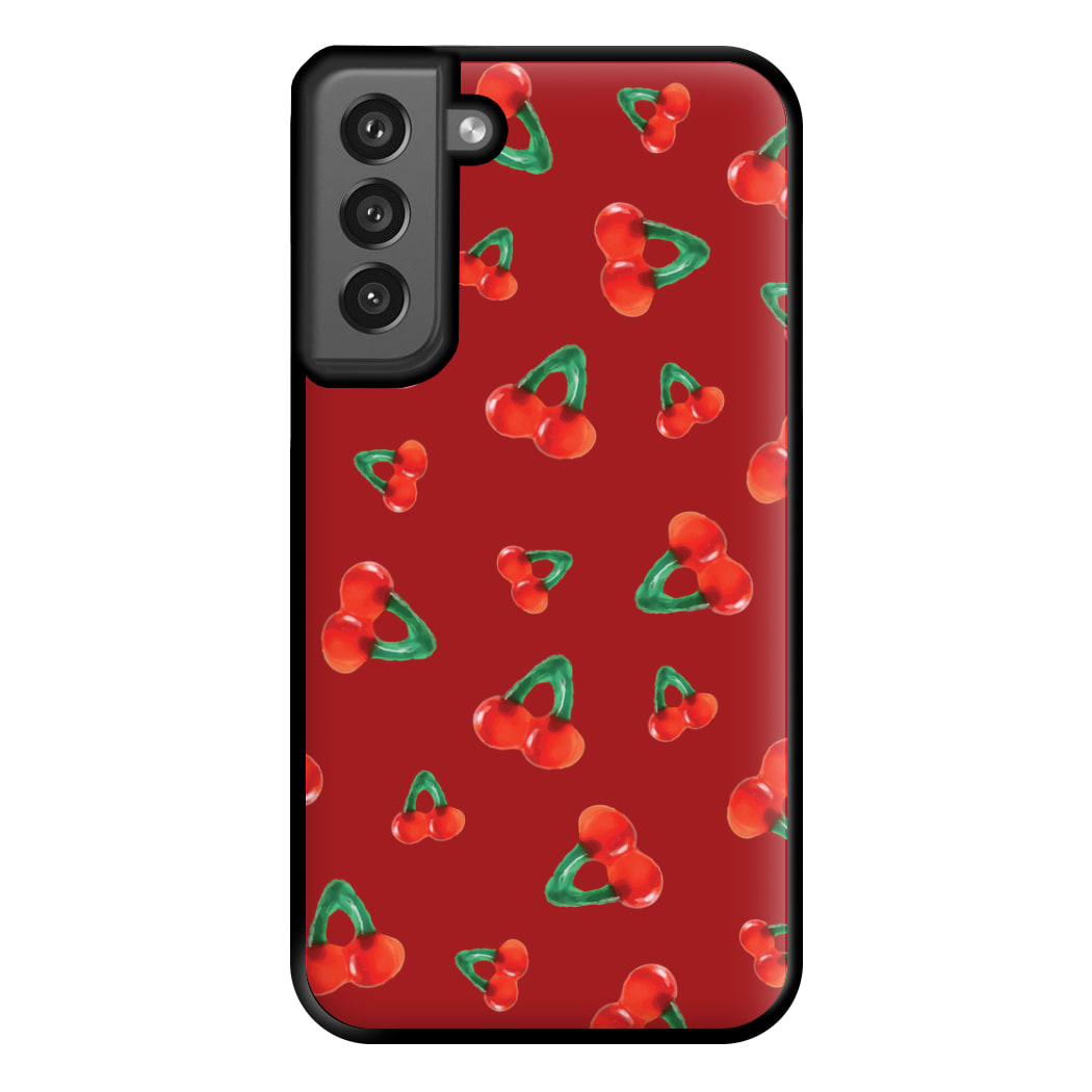 Gummy Cherries Pattern Phone Case for Galaxy S21FE