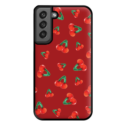 Gummy Cherries Pattern Phone Case for Galaxy S21FE