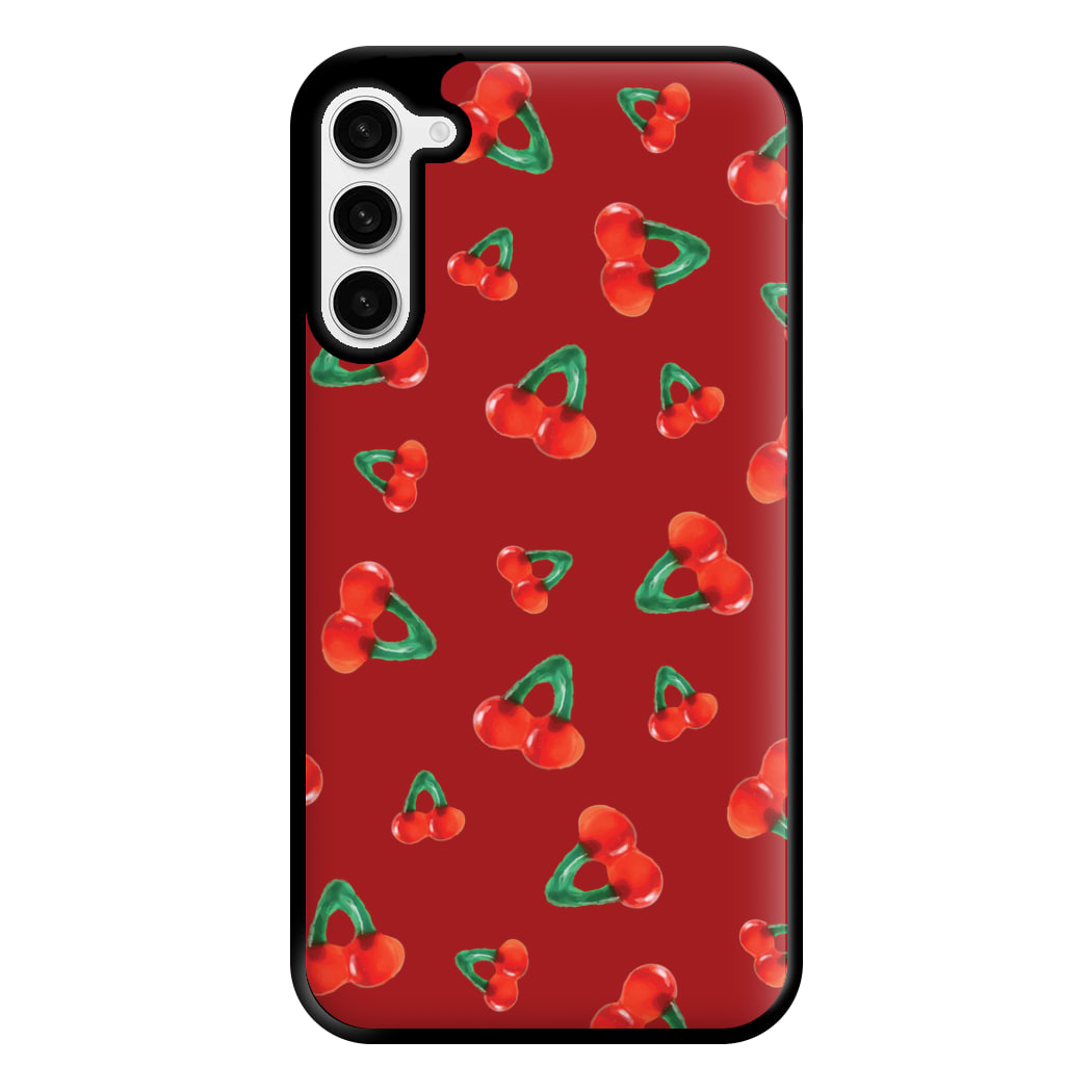 Gummy Cherries Pattern Phone Case for Galaxy S23 Plus