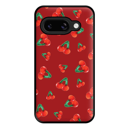 Gummy Cherries Pattern Phone Case for Google Pixel 8a