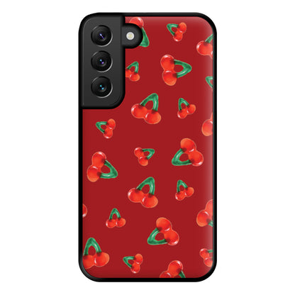 Gummy Cherries Pattern Phone Case for Galaxy S22 Plus