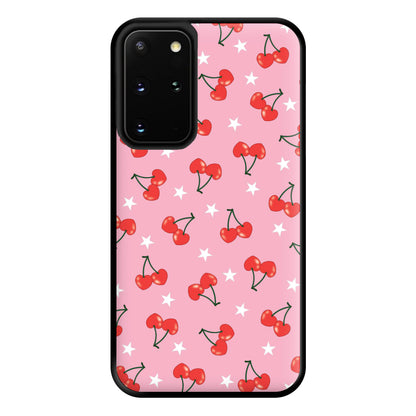 Heart Cherries And Stars Pattern Phone Case for Galaxy S20 Plus