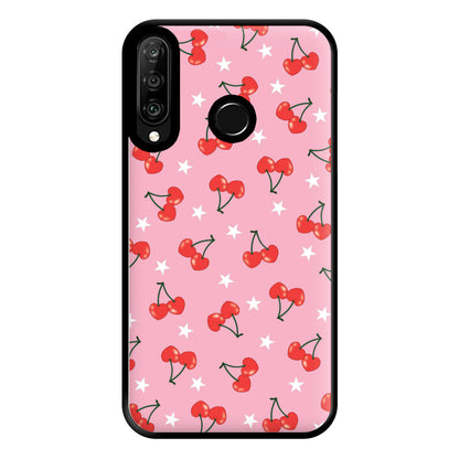 Heart Cherries And Stars Pattern Phone Case for Huawei P30 Lite