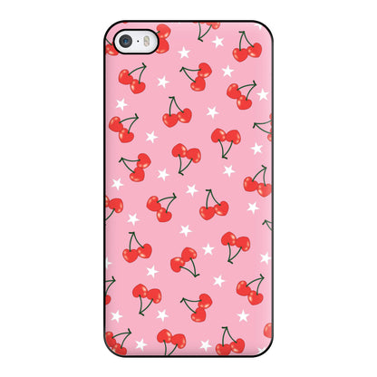 Heart Cherries And Stars Pattern Phone Case for iPhone 5 / 5s / SE 2016