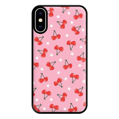 Heart Cherries And Stars Pattern Phone Case for iPhone XS Max