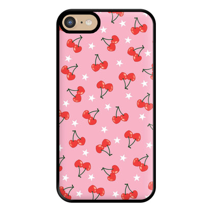 Heart Cherries And Stars Pattern Phone Case for iPhone 6 / 7 / 8 / SE