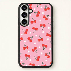 Heart Cherries And Stars Pattern Phone Case for Galaxy S26