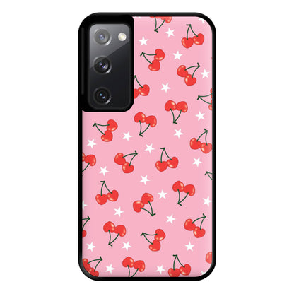 Heart Cherries And Stars Pattern Phone Case for Galaxy S20FE