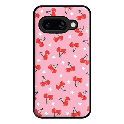 Heart Cherries And Stars Pattern Phone Case for Google Pixel 8a