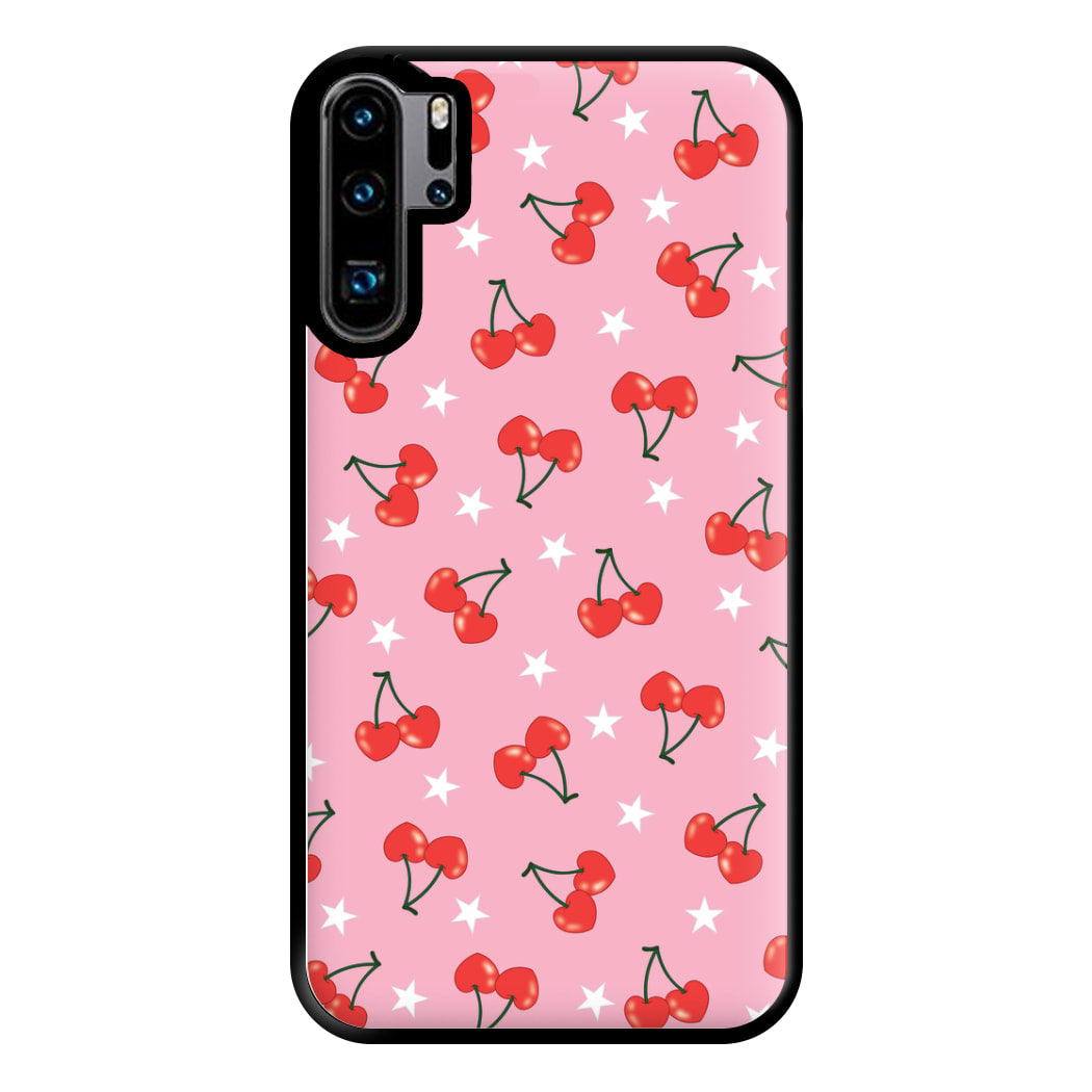 Heart Cherries And Stars Pattern Phone Case for Huawei P30 Pro