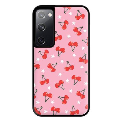 Heart Cherries And Stars Pattern Phone Case for Galaxy S20