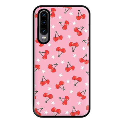 Heart Cherries And Stars Pattern Phone Case for Huawei P30