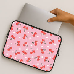 Heart Cherries And Stars Pattern MacBook Case