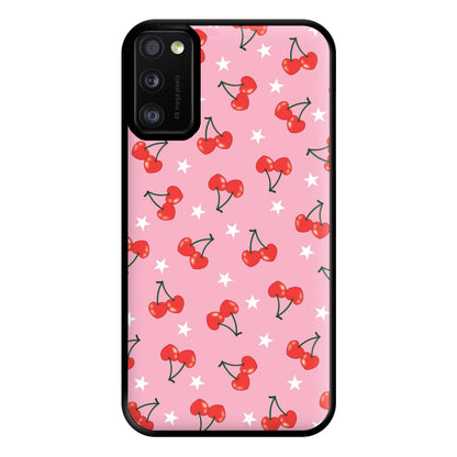 Heart Cherries And Stars Pattern Phone Case for Galaxy A41