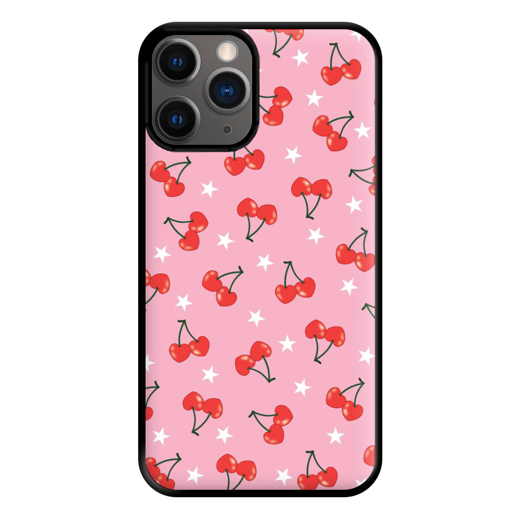 Heart Cherries And Stars Pattern Phone Case for iPhone 12 Pro Max