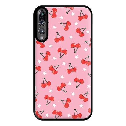 Heart Cherries And Stars Pattern Phone Case for Huawei P20 Pro