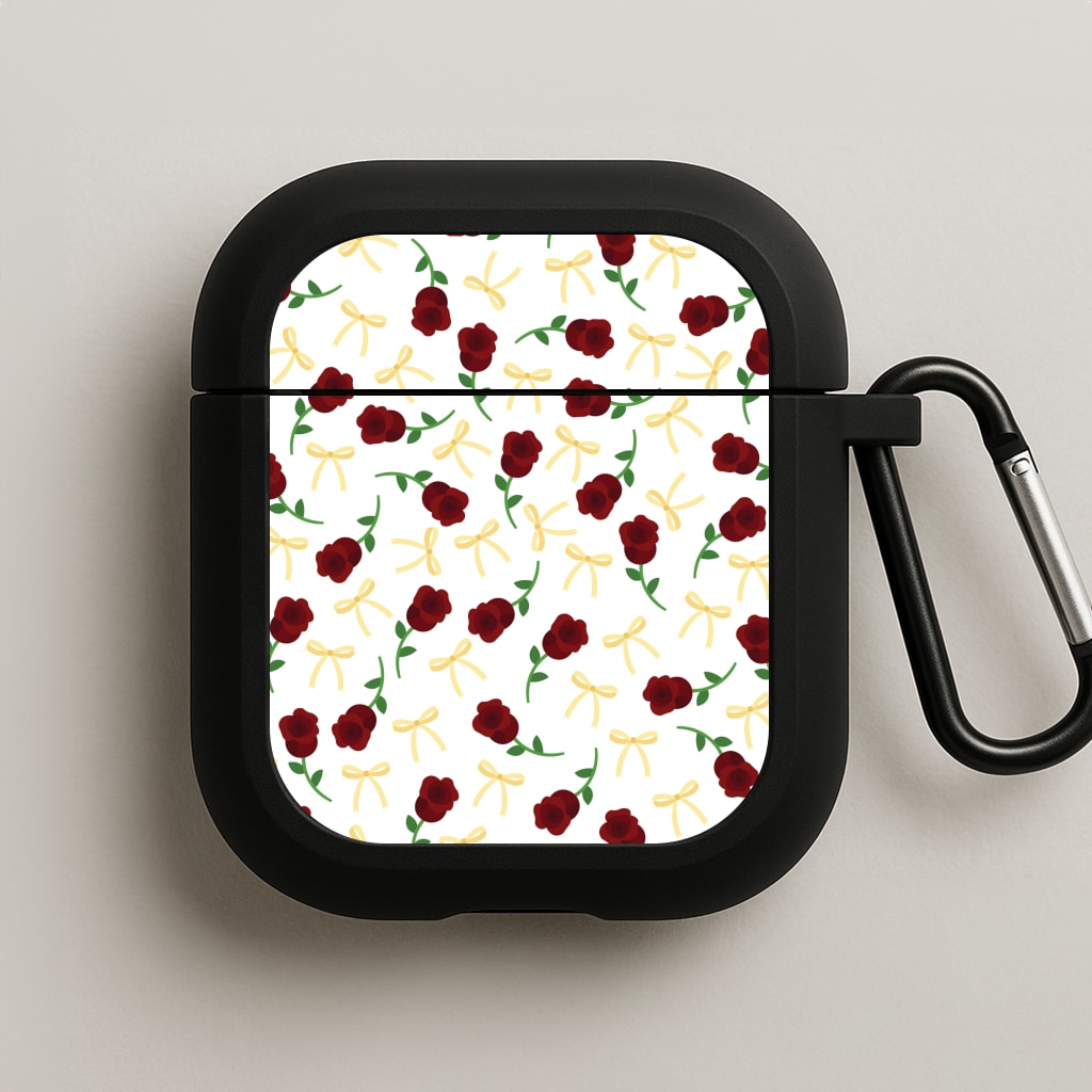 Roses And Bows Pattern AirPods Case