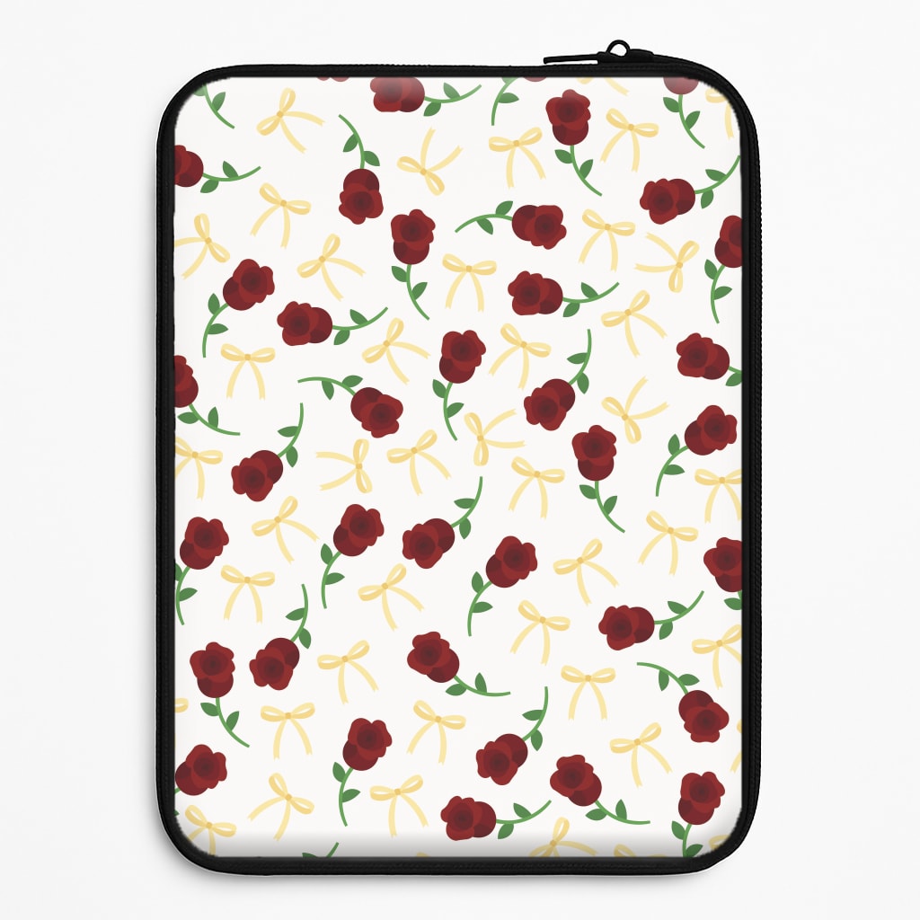Roses And Bows Pattern Laptop Sleeve