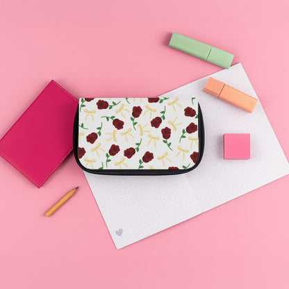 Roses And Bows Pattern Pencil Case