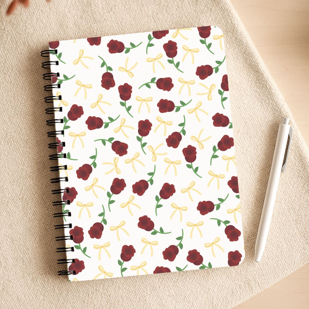 Roses And Bows Pattern Notepad