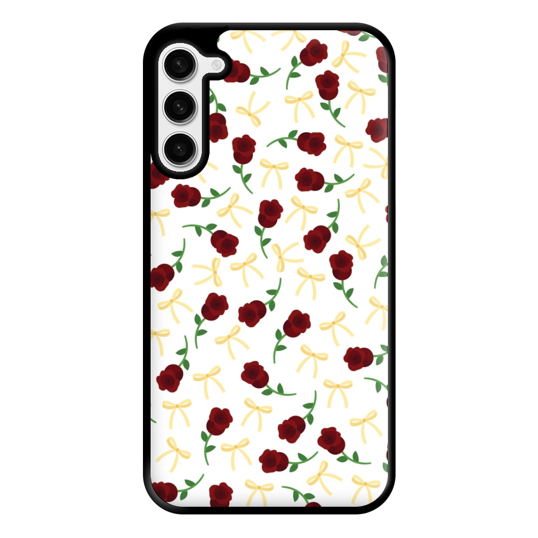 Roses And Bows Pattern Phone Case for Galaxy S23 Plus