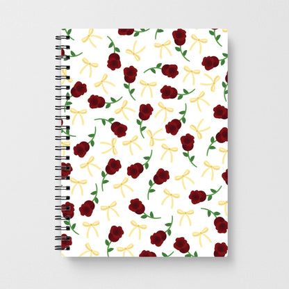 Roses And Bows Pattern Notebook
