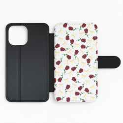 Roses And Bows Pattern Flip Phone Case