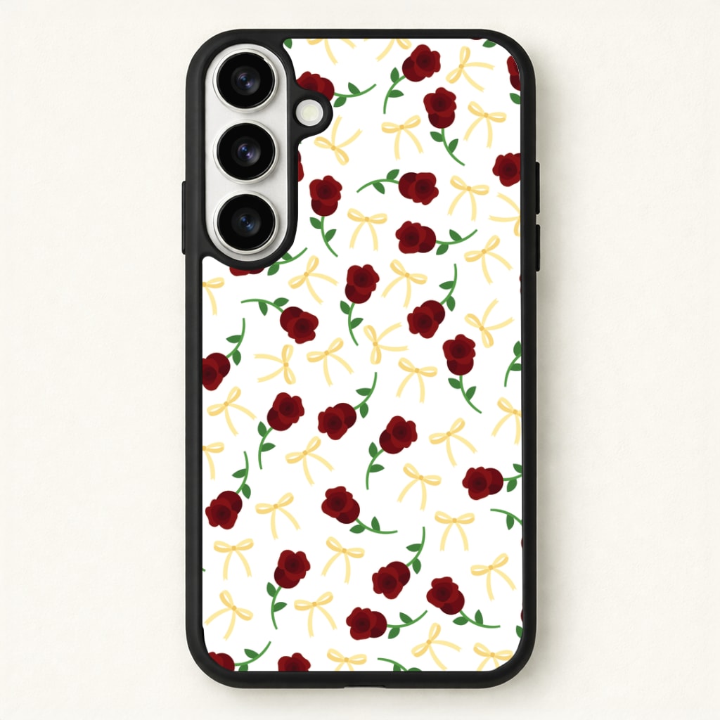 Roses And Bows Pattern Phone Case for Galaxy S26 Plus