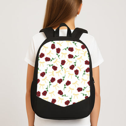 Roses And Bows Pattern Large School Bag
