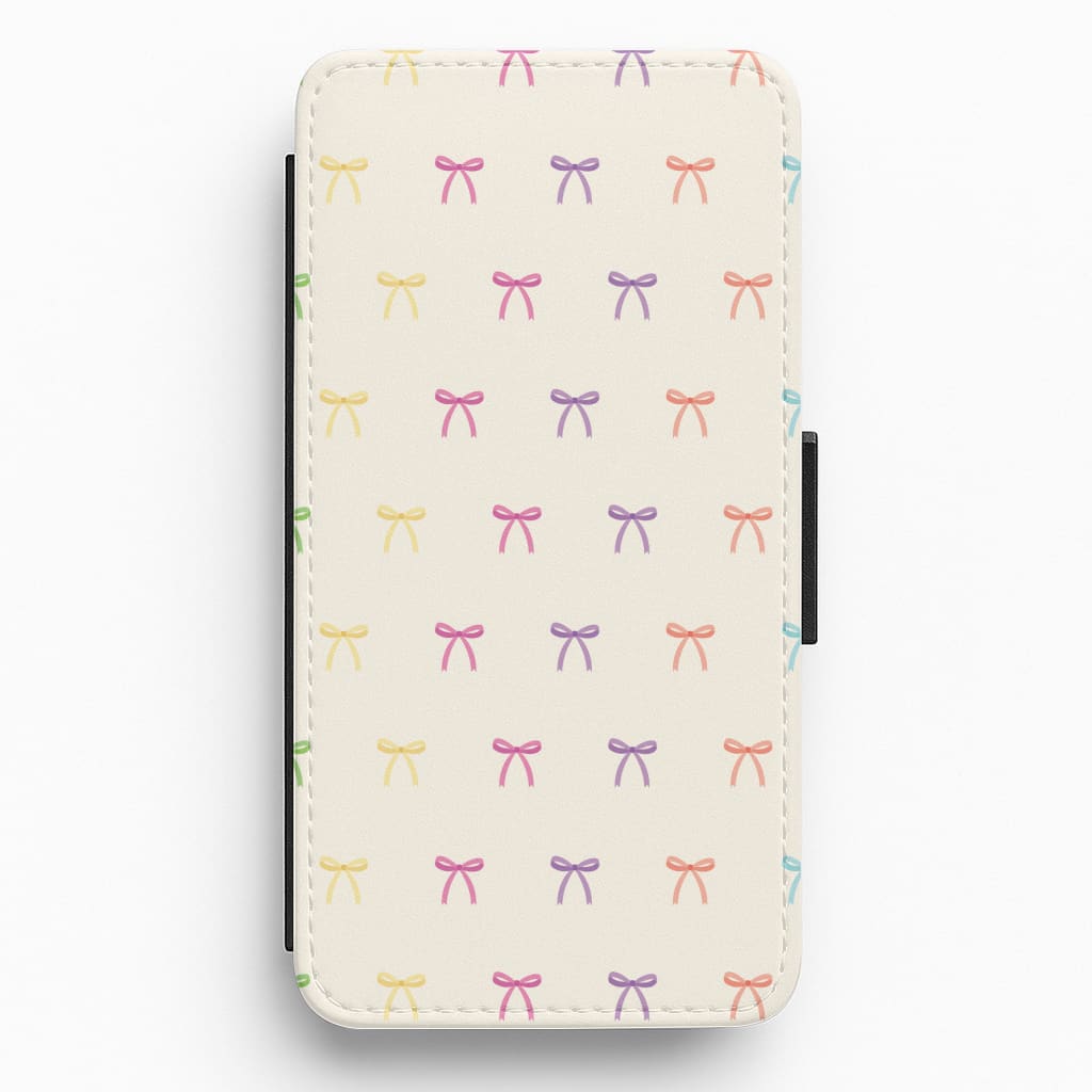 Pastel Ribbons Pattern Flip / Wallet Phone Case