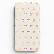 Pastel Ribbons Pattern Flip / Wallet Phone Case 1