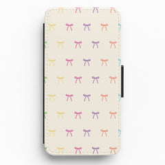 Pastel Ribbons Pattern Flip / Wallet Phone Case