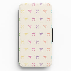 Pastel Ribbons Pattern Flip / Wallet Phone Case