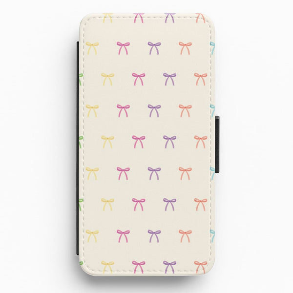 Pastel Ribbons Pattern Flip / Wallet Phone Case