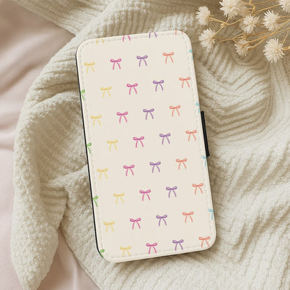 Pastel Ribbons Pattern Wallet Phone Case