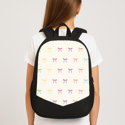 Pastel Ribbons Pattern Large School Bag