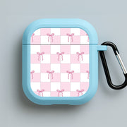 Checkered Pink Coquette Bows  AirPods Case 3