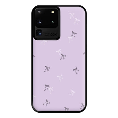 Coquette Mini Bows Pattern Purple Phone Case for Galaxy S20 Ultra